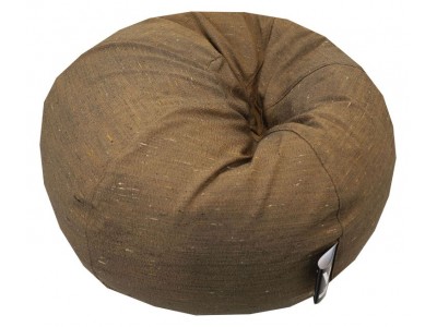 ПУФ Барбарон XL голяма ябълка Royal Deluxe (тъмно сив/охра//италианска мебелна дамаска)